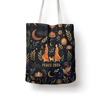 Peace 2026 Spiritual Harmony Tote Bag Bohemian Celestial Mandala Illustration