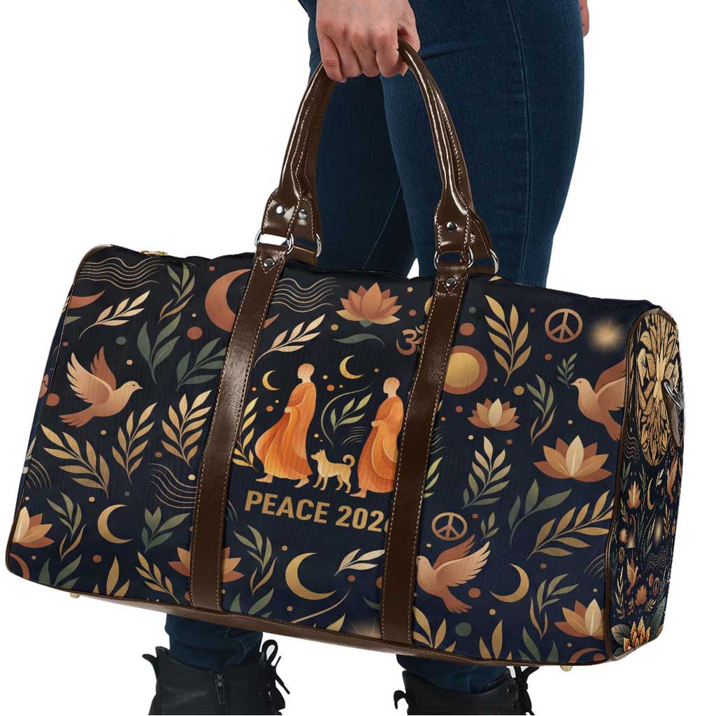 Peace 2026 Spiritual Harmony Travel Bag Bohemian Celestial Mandala Illustration