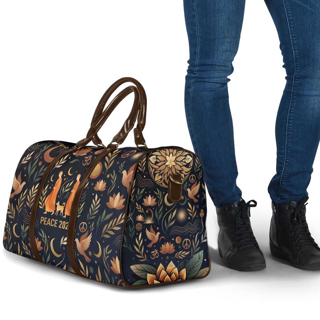 Peace 2026 Spiritual Harmony Travel Bag Bohemian Celestial Mandala Illustration