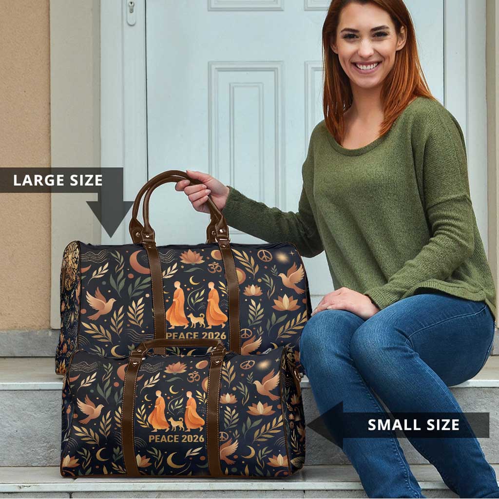 Peace 2026 Spiritual Harmony Travel Bag Bohemian Celestial Mandala Illustration
