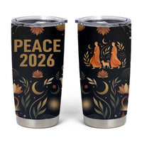 Peace 2026 Spiritual Harmony Tumbler Cup Bohemian Celestial Mandala Illustration
