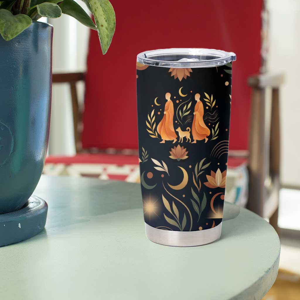 Peace 2026 Spiritual Harmony Tumbler Cup Bohemian Celestial Mandala Illustration
