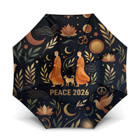 Peace 2026 Spiritual Harmony Umbrella Bohemian Celestial Mandala Illustration
