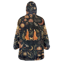 Peace 2026 Spiritual Harmony Wearable Blanket Hoodie Bohemian Celestial Mandala Illustration