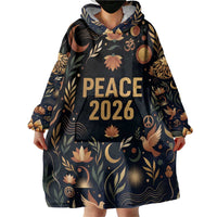 Peace 2026 Spiritual Harmony Wearable Blanket Hoodie Bohemian Celestial Mandala Illustration