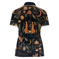 Peace 2026 Spiritual Harmony Women Polo Shirt Bohemian Celestial Mandala Illustration