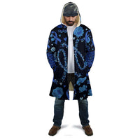 His Fight Is My Fight Colorectal Cancer Awareness Cloak Blue Ribbon Heart Pattern Illustration