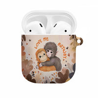 Punch The Monkey AirPods Case Love Me Anyway Baby Monkeys Cute Plush Hugging
