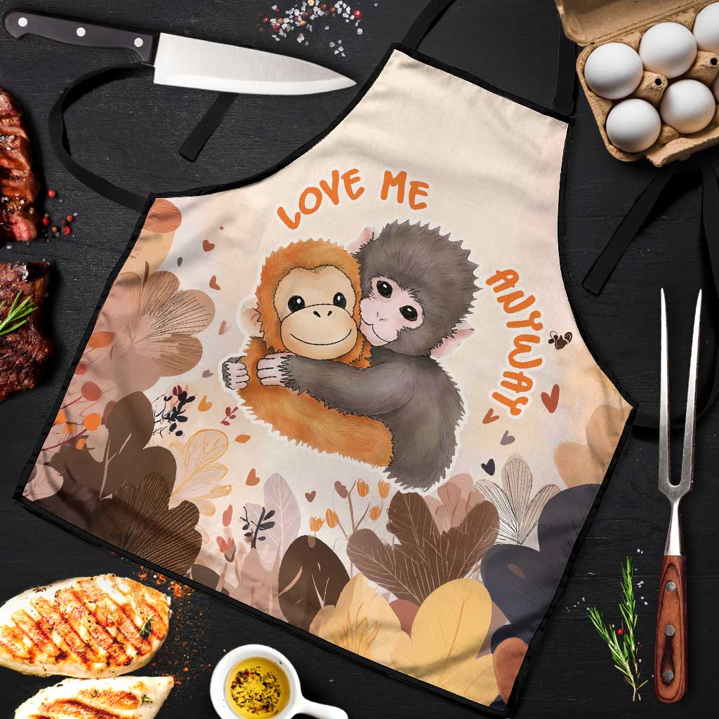 Punch The Monkey Apron Love Me Anyway Baby Monkeys Cute Plush Hugging