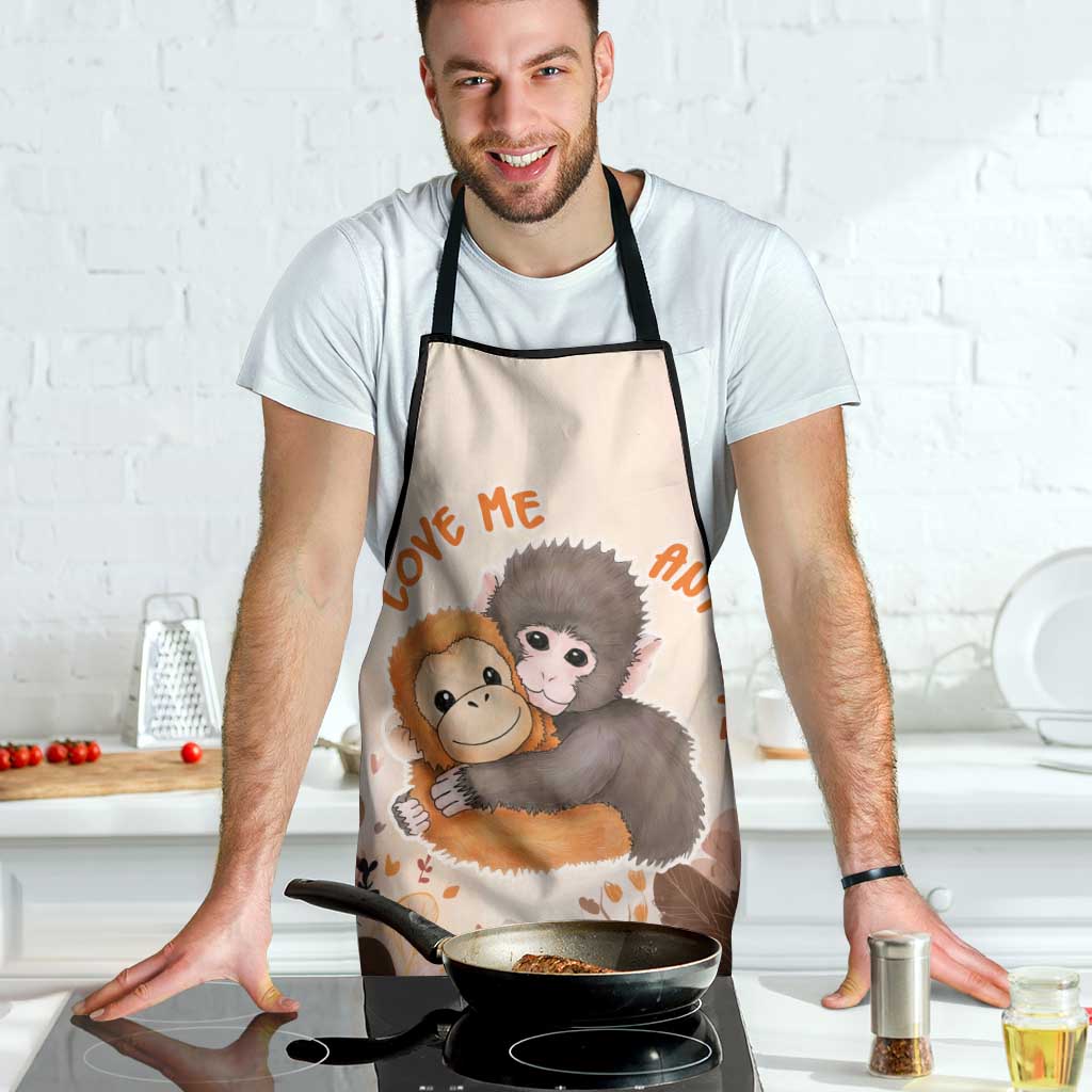 Punch The Monkey Apron Love Me Anyway Baby Monkeys Cute Plush Hugging