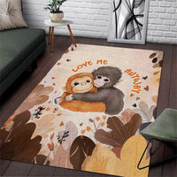 Punch The Monkey Area Rug Love Me Anyway Baby Monkeys Cute Plush Hugging