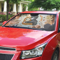 Punch The Monkey Auto Sun Shade Love Me Anyway Baby Monkeys Cute Plush Hugging