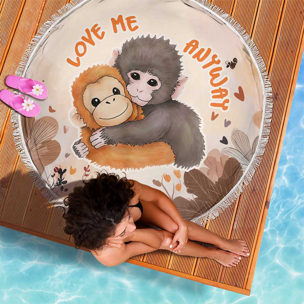 Punch The Monkey Beach Blanket Love Me Anyway Baby Monkeys Cute Plush Hugging