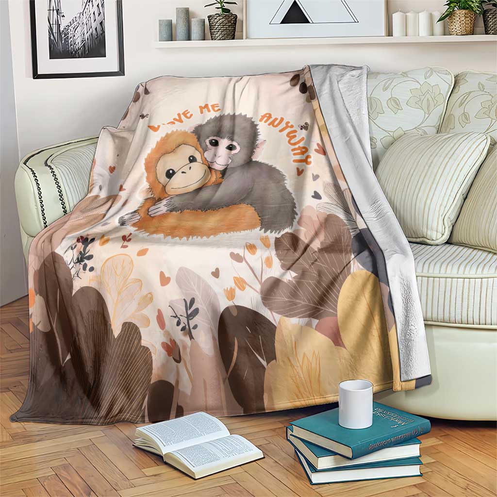 Punch The Monkey Blanket Love Me Anyway Baby Monkeys Cute Plush Hugging