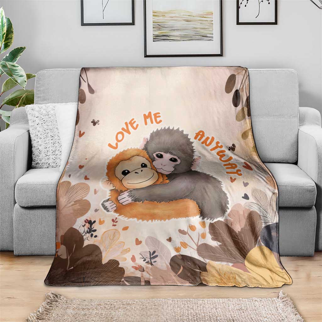 Punch The Monkey Blanket Love Me Anyway Baby Monkeys Cute Plush Hugging