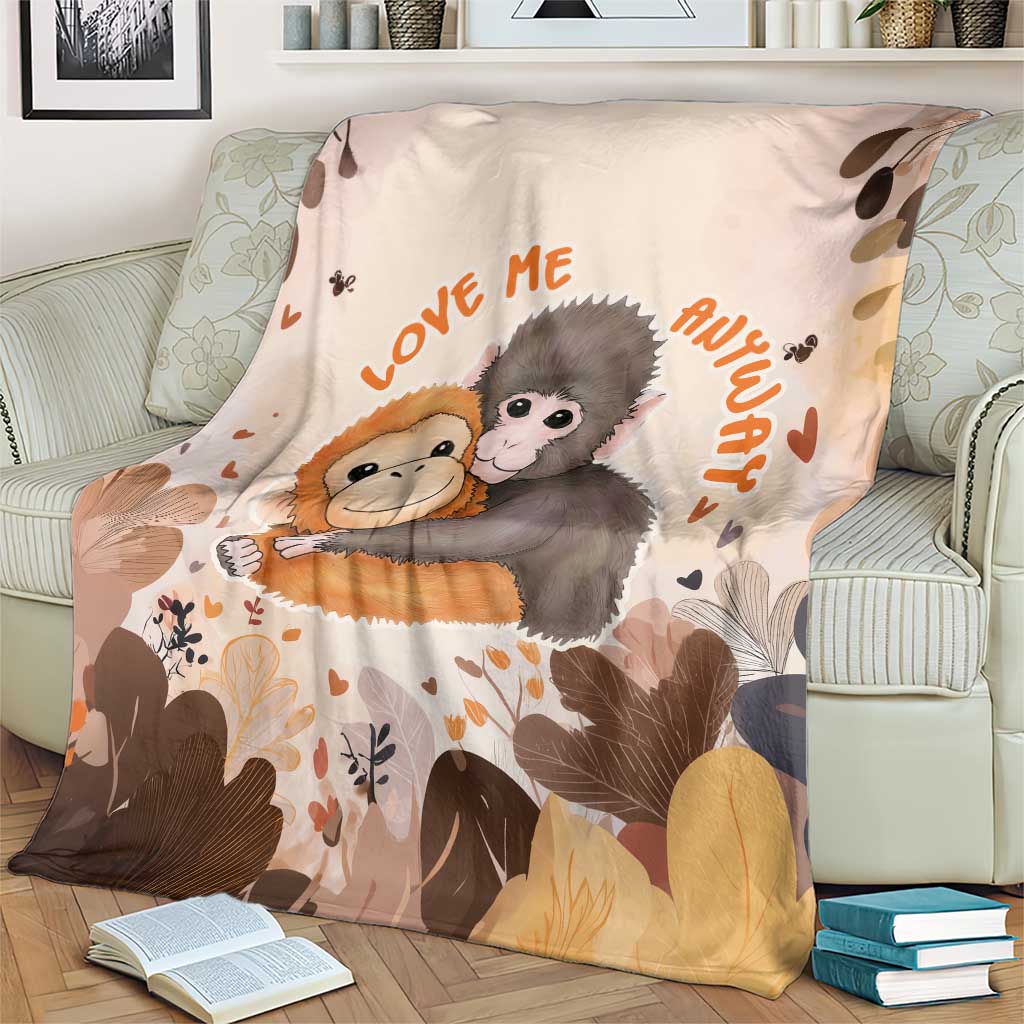 Punch The Monkey Blanket Love Me Anyway Baby Monkeys Cute Plush Hugging
