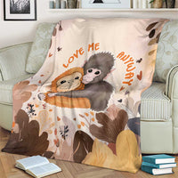 Punch The Monkey Blanket Love Me Anyway Baby Monkeys Cute Plush Hugging