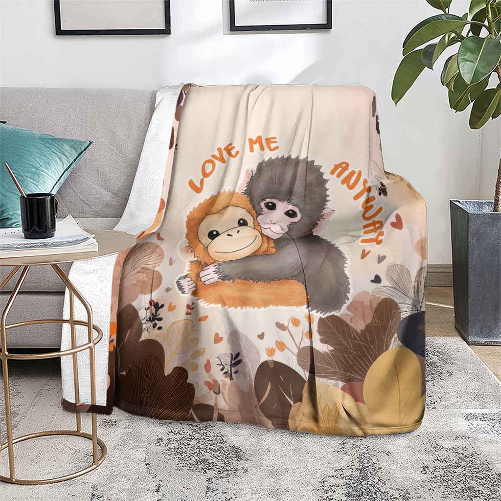 Punch The Monkey Blanket Love Me Anyway Baby Monkeys Cute Plush Hugging