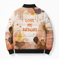 Punch The Monkey Bomber Puffer Jacket Love Me Anyway Baby Monkeys Cute Plush Hugging