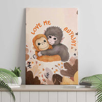 Punch The Monkey Canvas Wall Art Love Me Anyway Baby Monkeys Cute Plush Hugging