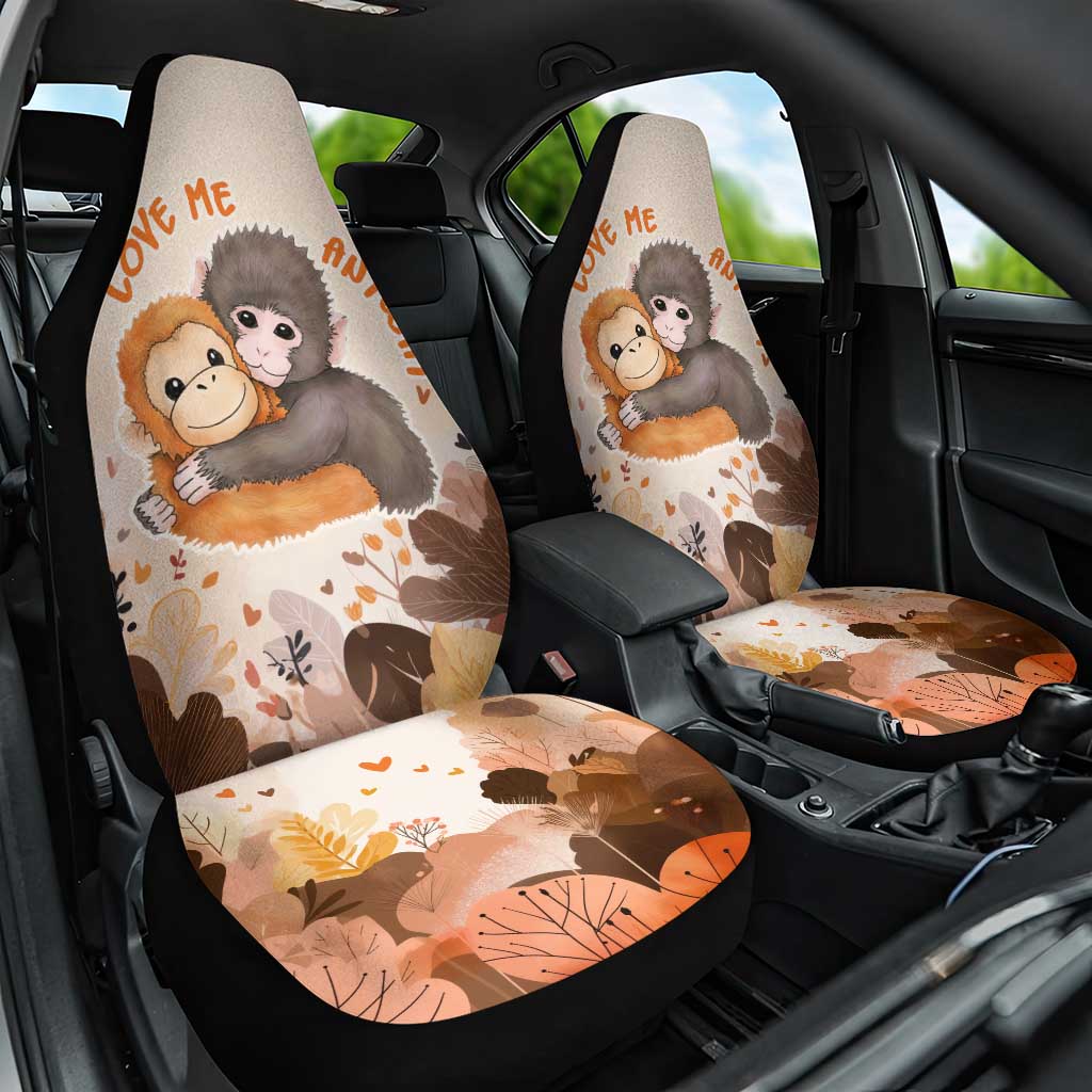 Punch The Monkey Car Seat Cover Love Me Anyway Baby Monkeys Cute Plush Hugging
