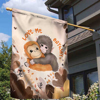 Punch The Monkey Garden Flag Love Me Anyway Baby Monkeys Cute Plush Hugging