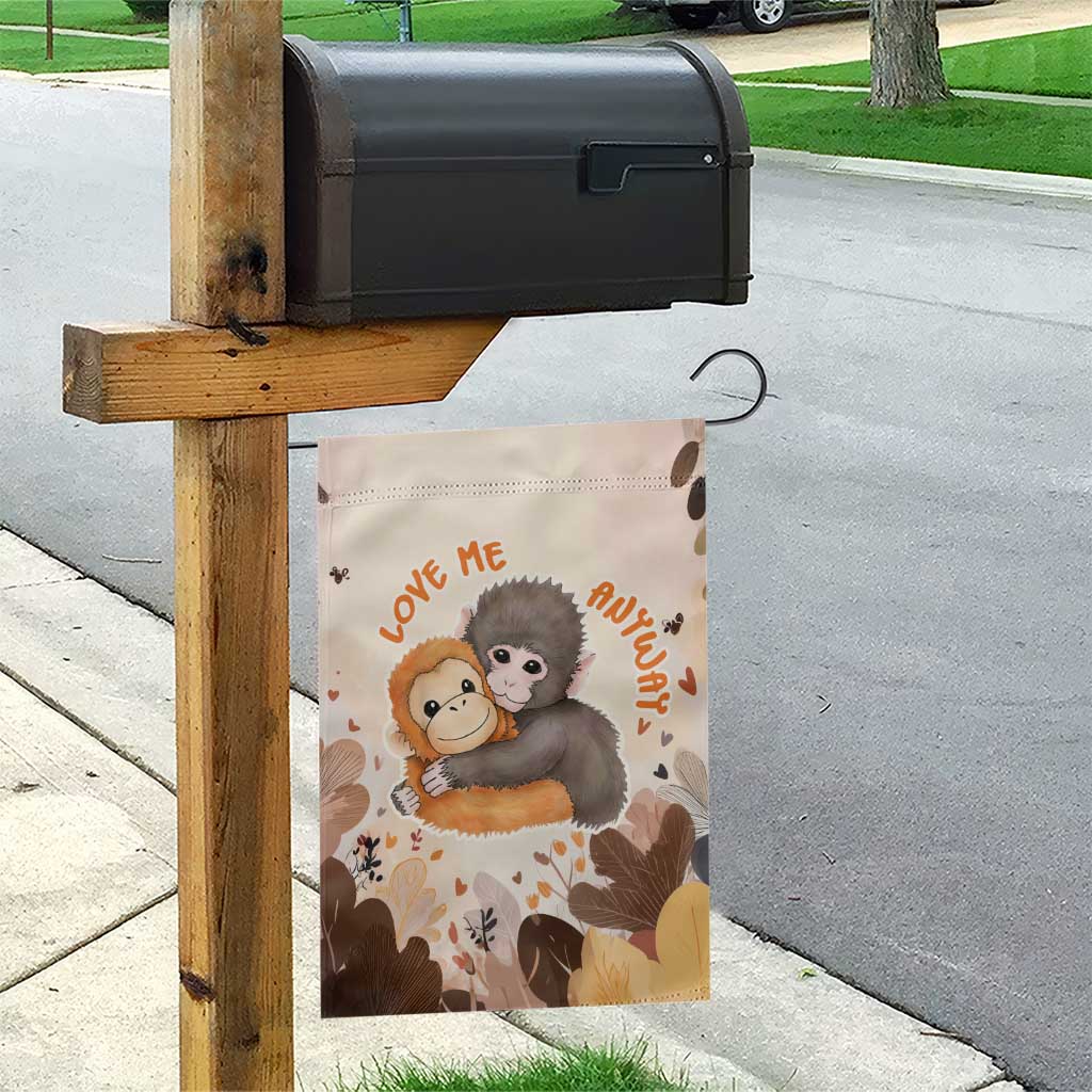 Punch The Monkey Garden Flag Love Me Anyway Baby Monkeys Cute Plush Hugging