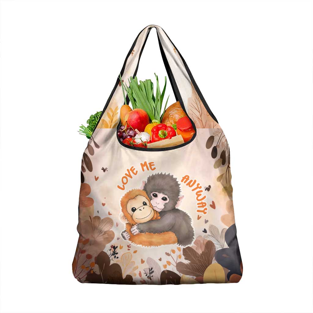 Punch The Monkey Grocery Bag Love Me Anyway Baby Monkeys Cute Plush Hugging