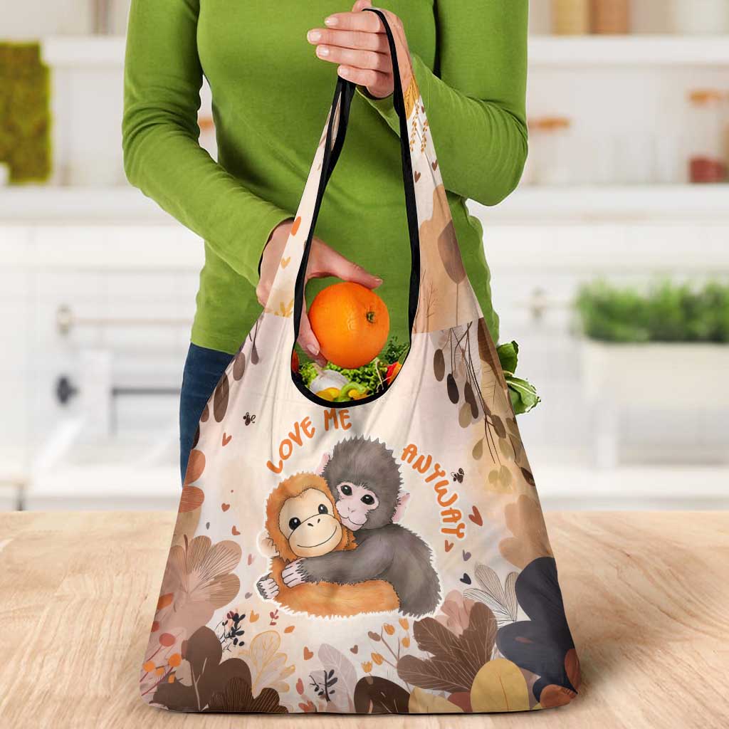 Punch The Monkey Grocery Bag Love Me Anyway Baby Monkeys Cute Plush Hugging