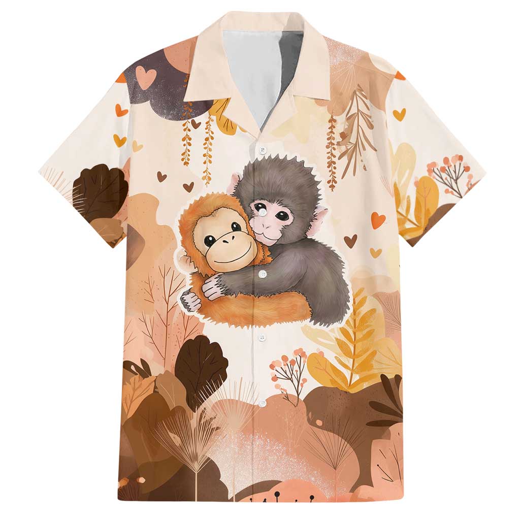Punch The Monkey Hawaiian Shirt Love Me Anyway Baby Monkeys Cute Plush Hugging