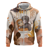 Punch The Monkey Hoodie Love Me Anyway Baby Monkeys Cute Plush Hugging