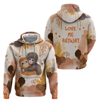 Punch The Monkey Hoodie Love Me Anyway Baby Monkeys Cute Plush Hugging
