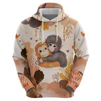 Punch The Monkey Hoodie Love Me Anyway Baby Monkeys Cute Plush Hugging
