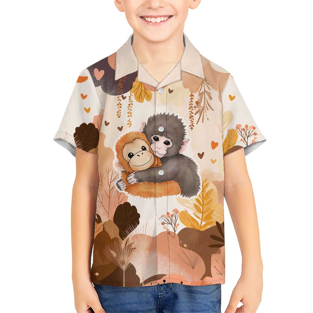 Punch The Monkey Kid Hawaiian Shirt Love Me Anyway Baby Monkeys Cute Plush Hugging
