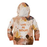 Punch The Monkey Kid Hoodie Love Me Anyway Baby Monkeys Cute Plush Hugging