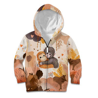 Punch The Monkey Kid Hoodie Love Me Anyway Baby Monkeys Cute Plush Hugging