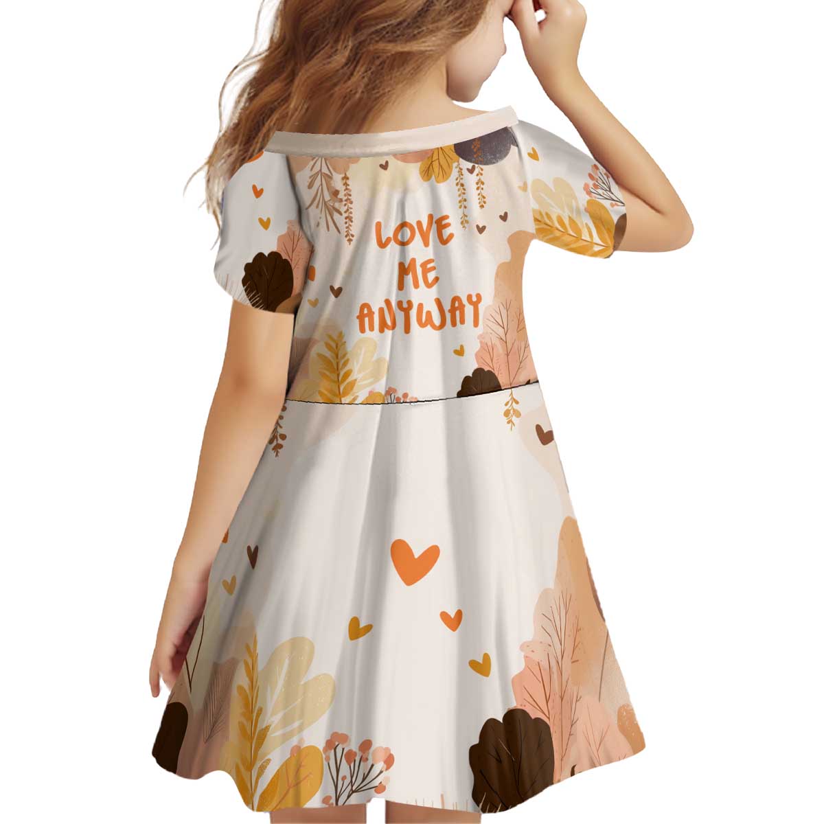 Punch The Monkey Kid Short Sleeve Dress Love Me Anyway Baby Monkeys Cute Plush Hugging