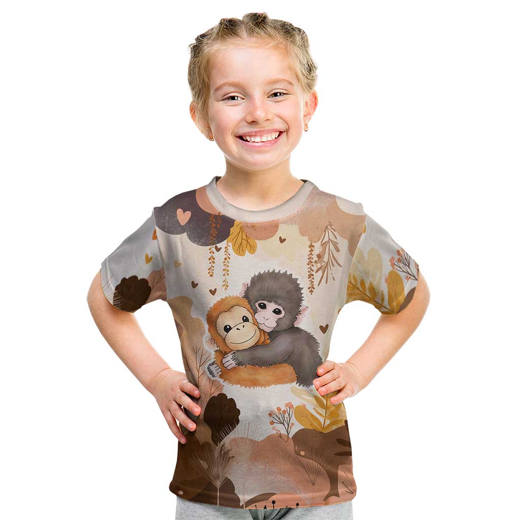 Punch The Monkey Kid T Shirt Love Me Anyway Baby Monkeys Cute Plush Hugging