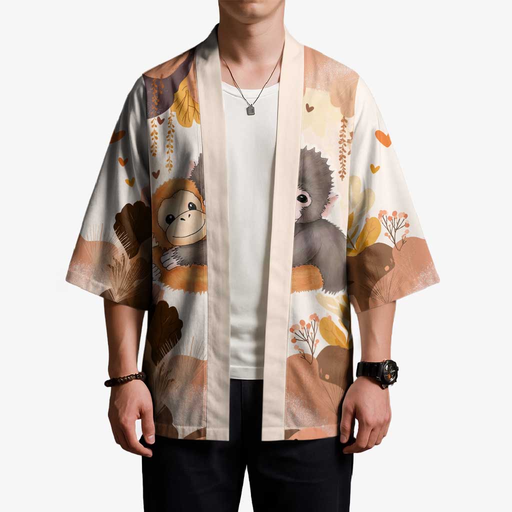 Punch The Monkey Kimono Love Me Anyway Baby Monkeys Cute Plush Hugging