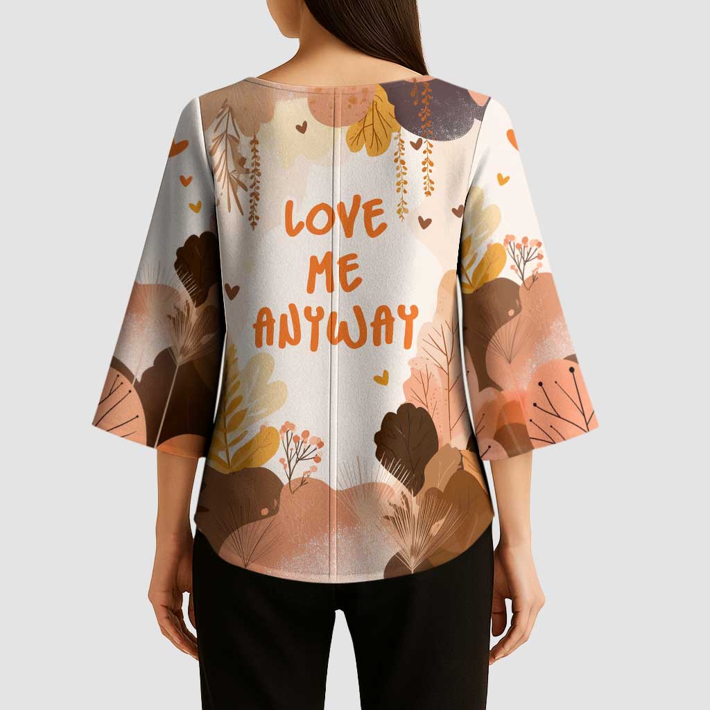 Punch The Monkey Kimono Sleeve Blouse Love Me Anyway Baby Monkeys Cute Plush Hugging