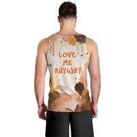 Punch The Monkey Men Tank Top Love Me Anyway Baby Monkeys Cute Plush Hugging