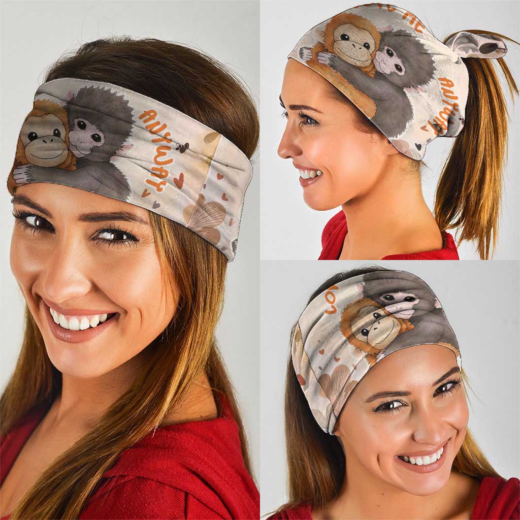 Punch The Monkey Neck Gaiter Love Me Anyway Baby Monkeys Cute Plush Hugging