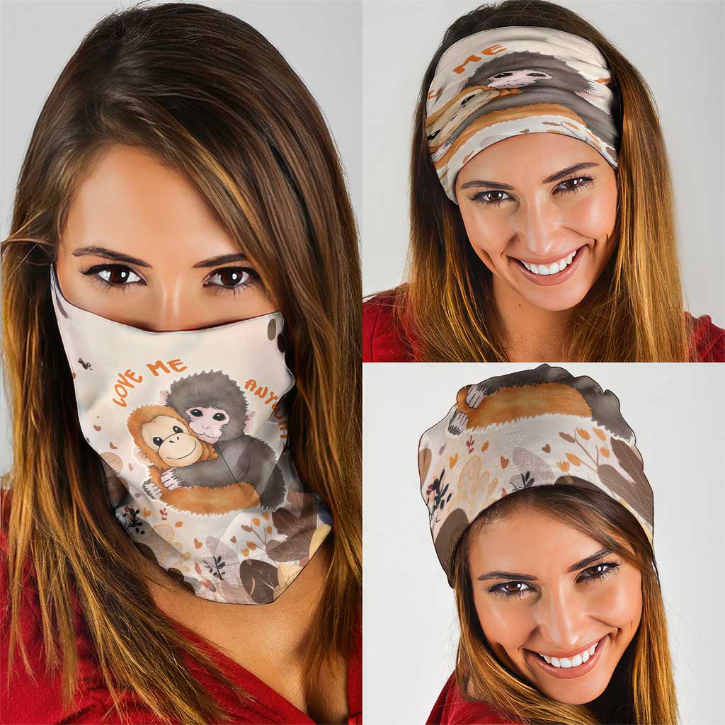 Punch The Monkey Neck Gaiter Love Me Anyway Baby Monkeys Cute Plush Hugging