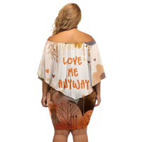 Punch The Monkey Off Shoulder Short Dress Love Me Anyway Baby Monkeys Cute Plush Hugging