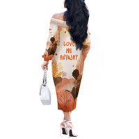 Punch The Monkey Off The Shoulder Long Sleeve Dress Love Me Anyway Baby Monkeys Cute Plush Hugging