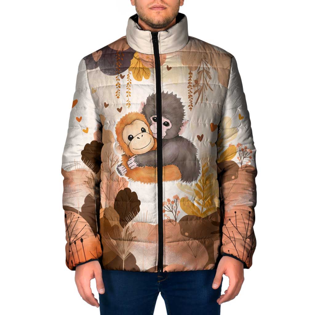 Punch The Monkey Padded Jacket Love Me Anyway Baby Monkeys Cute Plush Hugging