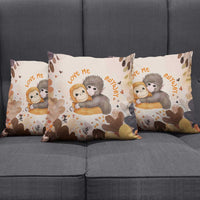 Punch The Monkey Pillow Cover Love Me Anyway Baby Monkeys Cute Plush Hugging