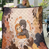 Punch The Monkey Quilt Love Me Anyway Baby Monkeys Cute Plush Hugging