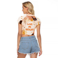 Punch The Monkey Raglan Cropped T Shirt Love Me Anyway Baby Monkeys Cute Plush Hugging