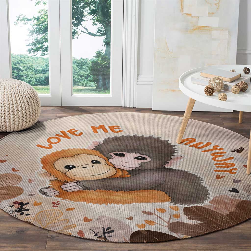 Punch The Monkey Round Carpet Love Me Anyway Baby Monkeys Cute Plush Hugging